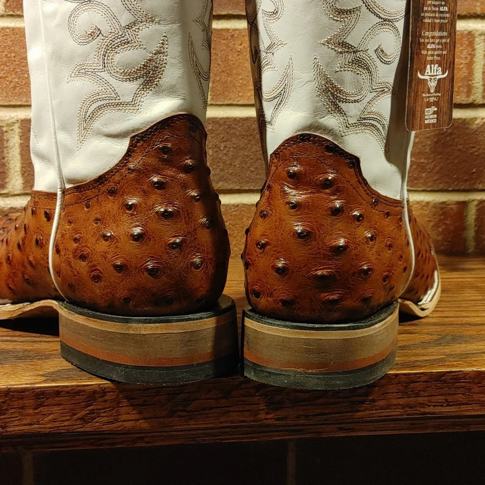 Ostrich Boots 11.5 NIB - Picture 5 of 8